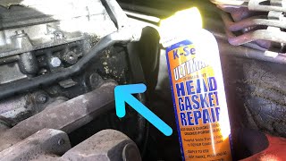 KSeal Ultimate Permanent Head Gasket Repair water in exhaust port  Review kseal headgasket [upl. by Elyad677]