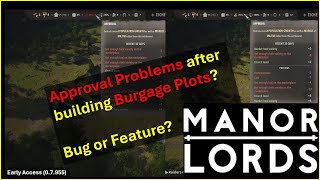 Burgage Plots Approval Problems after Queue Them Up for construction \\ Manor Lords [upl. by Neely]