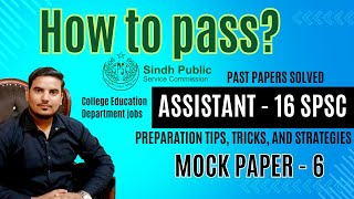 6 Mock Past Papers  How to Ace the BPS16 Assistant Exam Preparation Tips Tricks and Strategies [upl. by Yecram]