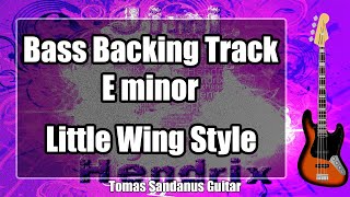 Bass Backing Track E minor  Em  Little Wing Style Jimi Hendrix Classic Rock  NO BASS [upl. by Viviene225]