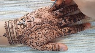 New beautiful back hand mehndi design  Easy mehndi design  Simple mehndi design  Mehndi design [upl. by Attenev]