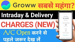 groww app charges in hindi 2024 groww intraday charges groww delivery charges [upl. by Bortz]