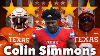 Colin Simmons Highlights  Reaction  Texas Longhorn Football Recruiting College Football [upl. by Atalie405]