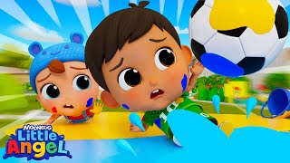 Uhoh Colorful Football Soccer Chaos  Little Angel Kids Songs amp Nursery Rhymes LittleAngel [upl. by Beberg]