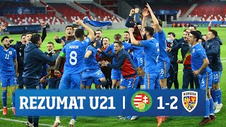 REZUMAT  Euro U21  Ungaria U21  România U21 12 Vezi golurile tricolorilor [upl. by Sordnaxela]