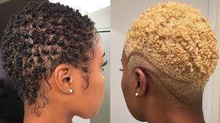 How to Safely Bleach Natural Hair Black to Blonde  Dyeing Short Natural Hair  Nia Hope [upl. by Annalise]