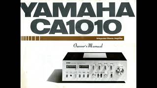 YAMAHA CA1010 VINTAGE INTEGRATED AMPLIFIER OWNER USER OPERATION INSTRUCTION MANUAL 4K [upl. by Onder]