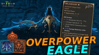 Diablo 4 BEST SpiritBorn build OVERPOWER EAGLE S6 [upl. by Sakram343]