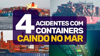 CONTAINERS CAINDO NO MAR 😱 shipping curiosidades navio [upl. by Herbie]