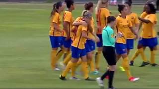 17 Year old football progedy Nerilia Mondesir Montpelier HSC scored vs Barcelona [upl. by Yarak]