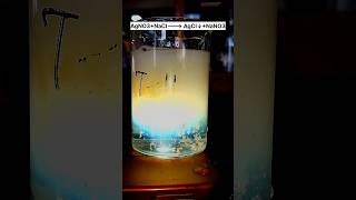 Double displacement reaction AgNO3NaCl  reaction experiment knowledge science chemistry [upl. by Huston]