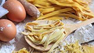 How to Make Fresh Pasta with Just 2 Ingredients Handmade Tagliatelle pasta easy and delicious [upl. by Manning]