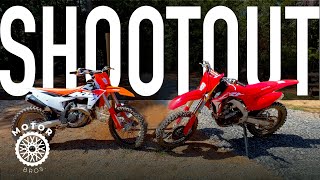 2023 KTM 350 SXF vs Honda CRF250RX [upl. by Adaval65]