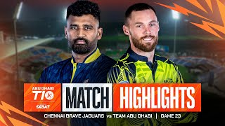 2024 Abu Dhabi T10 I Match 23 Highlights Team Abu Dhabi vs Chennai Brave Jaguars  Season 8 [upl. by Niobe]