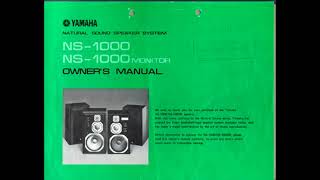 YAMAHA NS 1000 NS1000M MONITOR LOUDSPEAKER USER INSTRUCTION OPERATION OWNER MANUAL [upl. by Lemar]