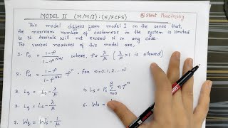 Model 2 MM1 NFCFS  Queueing Theory in Operation Research  Formula Numerical Solution [upl. by Hameean]