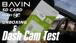 BAVIN SD CARD REVIEW  UNBOXING  OK BA SA DASH CAM [upl. by Noroj]