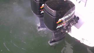 250hp Mercury Racing Optimax Cold Start [upl. by Delle]