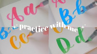 Calligraphy Alphabet AZ  Real Time Beginner Brush Lettering Tutorial [upl. by Onaivatco]