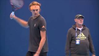 2019 Nitto ATP Finals Practice Alexander Zverev [upl. by Enicnarf]