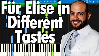 Für Elise in Different Tastes  Maan Hamadehs performance  Synthesia Piano Tutorial [upl. by Ingeborg]