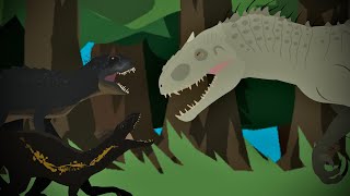 Indominus Rex vs Indoraptor amp Scorpius Rex  BATTLE OF THE HYBRIDS [upl. by Newhall]