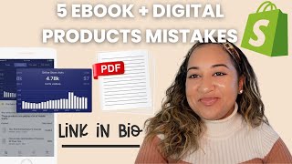 5 BIG MISTAKES YOURE MAKING WITH YOUR EBOOK  DIGITAL PRODUCTS [upl. by Lemrac798]