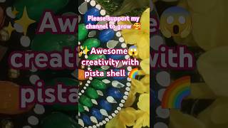 ✨Pista shell craft ideasbest uses of pista viral pista shell shorts trending video pls subscribe [upl. by Hairom]