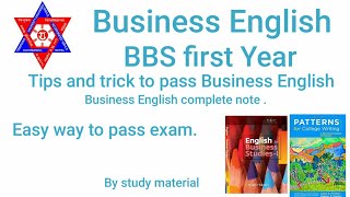 BBS first year Business English Easy to pass exam  by study material [upl. by Coltun]