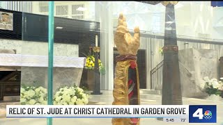 Relic of St Jude visits Christ Cathedral in Garden Grove [upl. by Aiahc728]