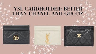 YSL Cardholder First Impression Review amp Comparison to ChanelGucci  Luxury Review [upl. by Aline]