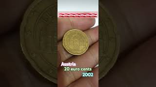 Austrian 20 Euro Cents 2002 ytshorts coin eurocoins [upl. by Akcirret]