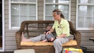 Teaching a Baby to Get into Sitting Pediatric Physical Therapy 17 [upl. by Zetra]