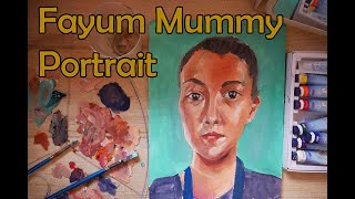 GRADE 4 Fayum Mummy Portrait Roman Art [upl. by Eicyal969]