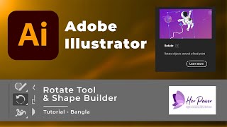 How to use the rotate tool in adobe illustrator Bangla Tutorial  DesignoFly Studio  KS Ajay [upl. by Wauters]