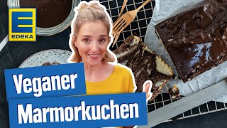 Veganer Marmorkuchen  Saftiges Backrezept ohne Ei und Butter [upl. by Leff]