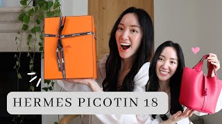 HERMES Picotin 18 UNBOXING amp REVIEW History Purchase Experience Features Price [upl. by Naxela]