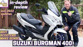 2022 Suzuki Burgman 400  The Argument for Maxi Scooters amp Why You Need One [upl. by Eillam]