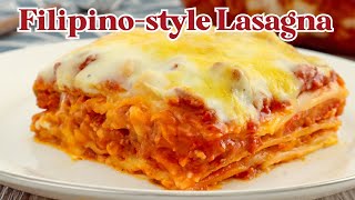 Filipinostyle Lasagna  Baked and NoBake Methods [upl. by Agathy]