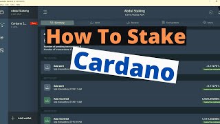 How to Stake Cardano Using Daedalus Wallet [upl. by Coh987]