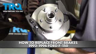 How to Replace Front Brakes 19921996 Ford F150 [upl. by Alfy]