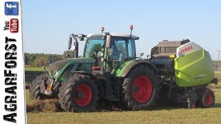 FENDT 700 VARIO presst Rundballen  HEUERNTE 2018 [upl. by Brit]