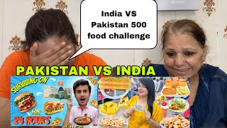 500 Street Food Challenge in India 🇮🇳 VS 500 Street Food Challenge in Pakistan 🇵🇰  Pakistani React [upl. by Silin451]