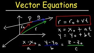 How To Find The Vector Equation of a Line and Symmetric amp Parametric Equations [upl. by Nanah]