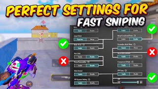 Best Sniper Settings And Sniping Tricks ✅❌ Update 27  PUBG MOBILE  BGMI  Guide Tutorial [upl. by Jillane]