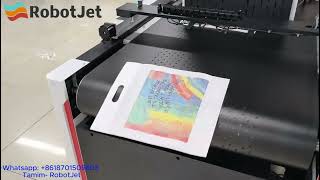 Nonwoven bags printing by RobotJet Machine [upl. by Ellary]