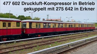 477 602 DruckluftKompressorLauf in Erkner gekuppelt mit 275 642 [upl. by True]