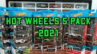 Hot Wheels 5 Pack 2021 Speed Blur Nightburnerz HW Flames [upl. by Eudora]