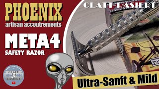 ULTRASANFT amp MILD ║ Phoenix Shaving Meta4 PAA Rasierhobel  Nassrasur  GLATT  RASIERT [upl. by Eiggep]