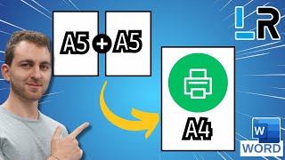 How to print 2 A5 pages on 1 A4 sheet ✅ 1 MINUTE [upl. by Quillan]